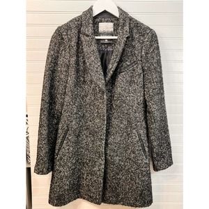 3  Kenzie 80's Inspired Wool Blend Mid Length Tweed Jacket Size Medium